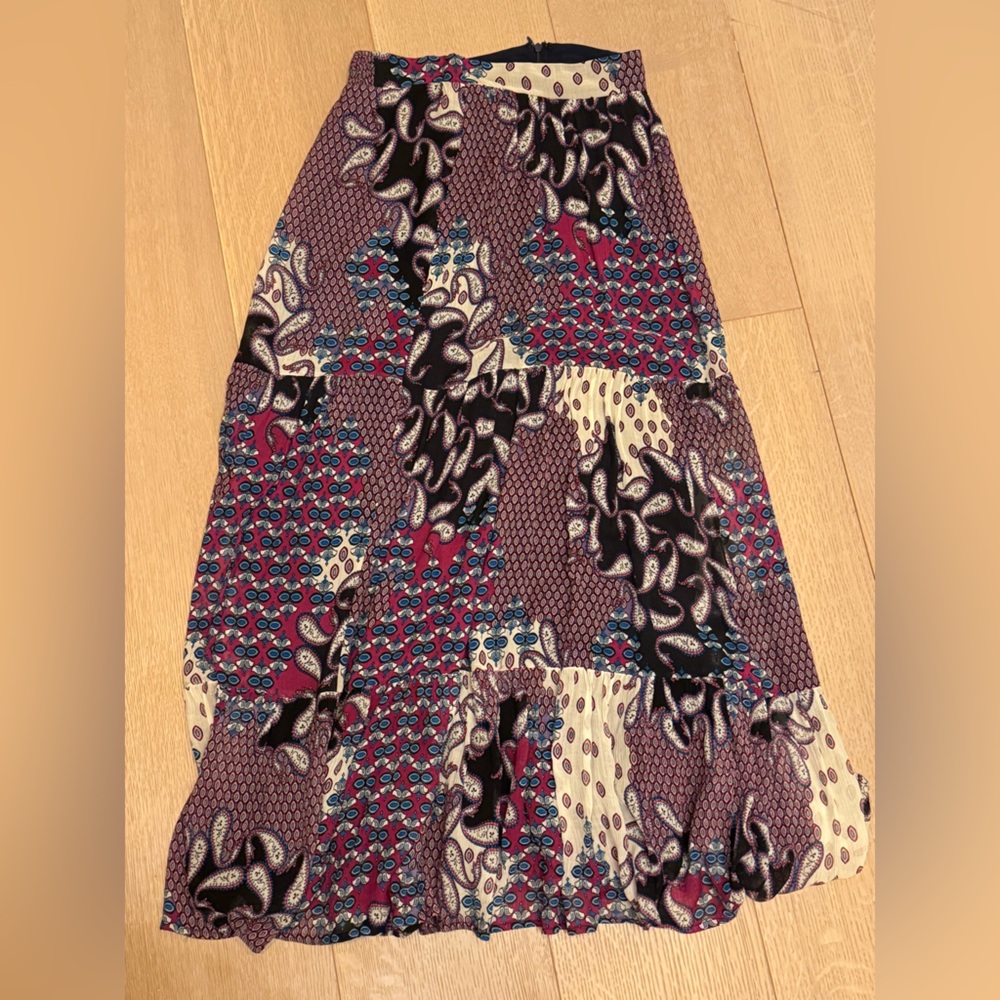 Elegant Multicolor Patchwork Skirt - image 1